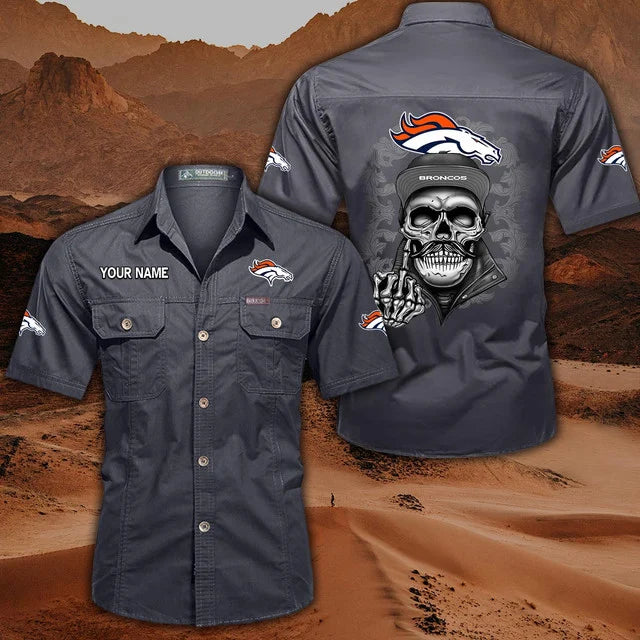 [SPECIAL OFFER] NEW CUSTOMIZED NFL13 DVB DENVER BRONCOS MUTICOLOR MEN'S CARGO SHIRT