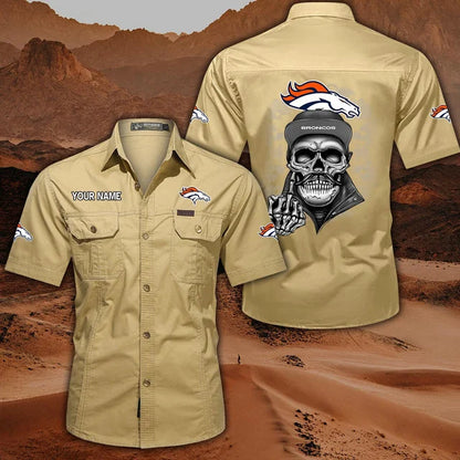 [SPECIAL OFFER] NEW CUSTOMIZED NFL13 DVB DENVER BRONCOS MUTICOLOR MEN'S CARGO SHIRT