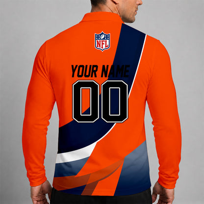 [SPECIAL OFFER] NEW CUSTOMIZED NFL13 DVB DENVER BRONCOS LONG SLEEVE POLO SHIRT