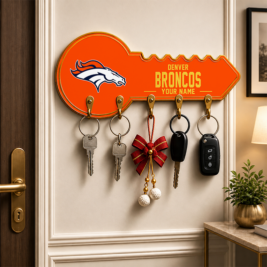 [SPECIAL OFFER] NEW CUSTOMIZED NFL13 DVB DENVER BRONCOS WALL KEY HOLDER FOR HOME