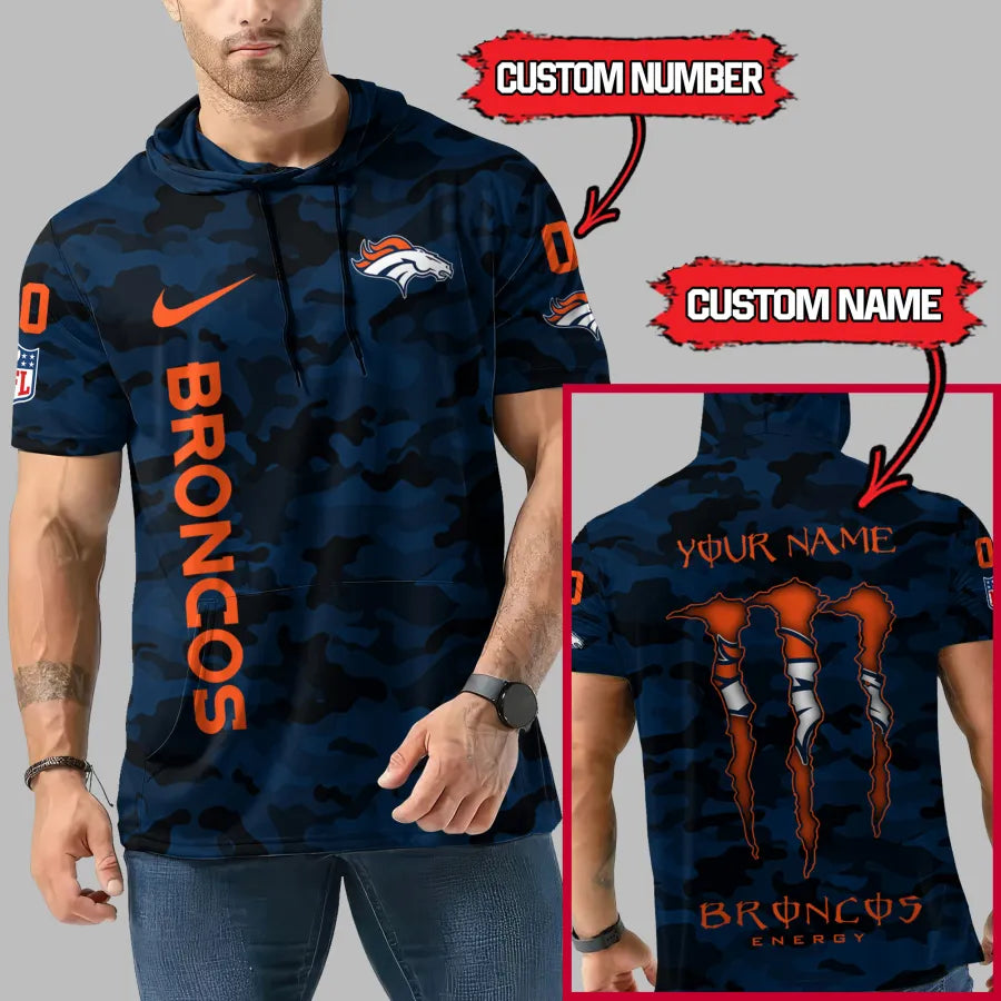[HOT DEAL] NEW CUSTOMIZED NFL13 DVB DENVER BRONCOS SHORT SLEEVE HOODIE