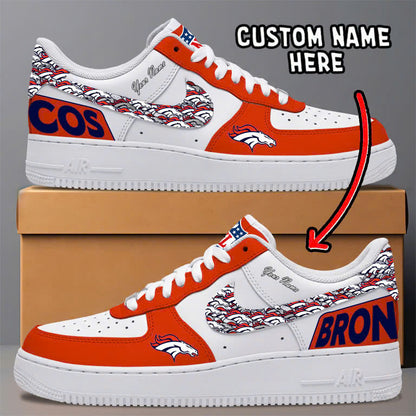 LIMITED EDITION - NEW CUSTOMIZED NFL13 DVB DENVER BRONCOS AF1 SNEAKERS