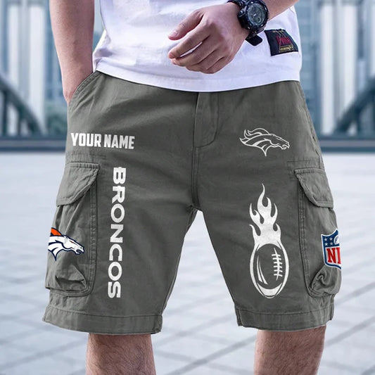 [SPECIAL OFFER] NEW CUSTOMIZED NFL13 DVB DENVER BRONCOS CARGO SHORTS