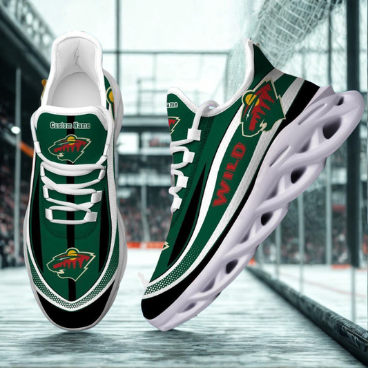 [SUPER SALE ] NEW CUSTOMIZED NHL13 MNW MINNESOTA WILD MAX SOUL SHOES