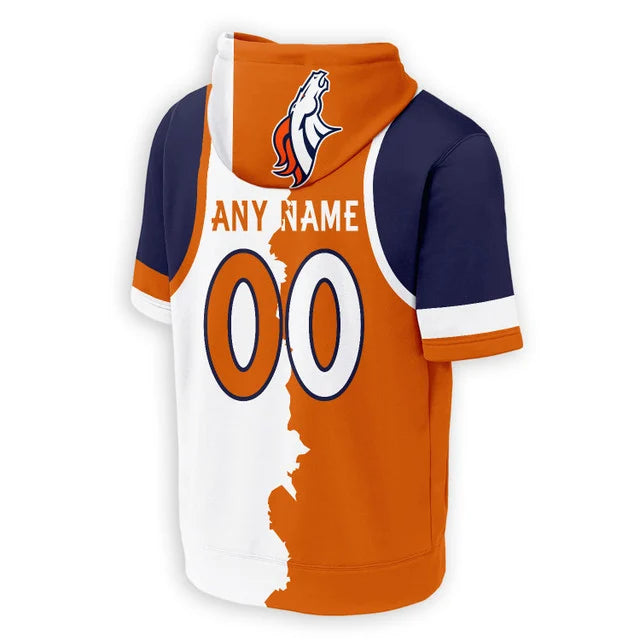 [SPECIAL OFFER] NEW CUSTOMIZED NFL13 DVB DENVER BRONCOS SHORT SLEEVE HOODIE T-SHIRT