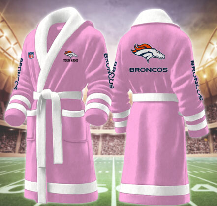 [SPECIAL OFFER] NEW CUSTOMIZED NFL13 DVB DENVER BRONCOS MULTICOLOR FLEECE BATHROBE