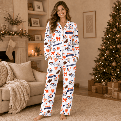 [SPECIAL OFFER] NEW CUSTOMIZED NFL13 DVB DENVER BRONCOS HALLOWEEN LONG PAJAMAS SET