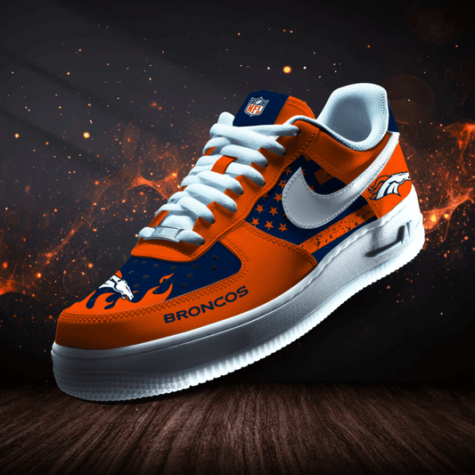 LIMITED EDITION - NEW CUSTOMIZED NFL13 DVB DENVER BRONCOS AF1 SNEAKERS