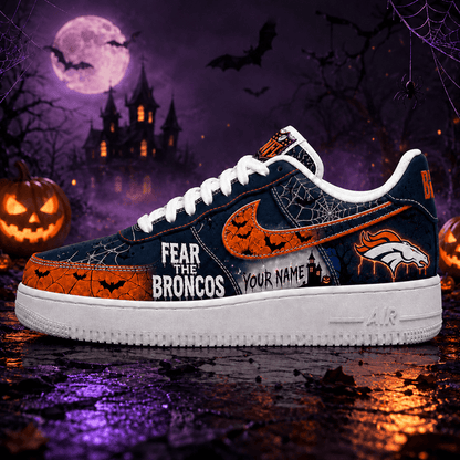 [SPECIAL OFFER] NEW CUSTOMIZED NFL13 DVB DENVER BRONCOS HALLOWEEN AF1 SHOES