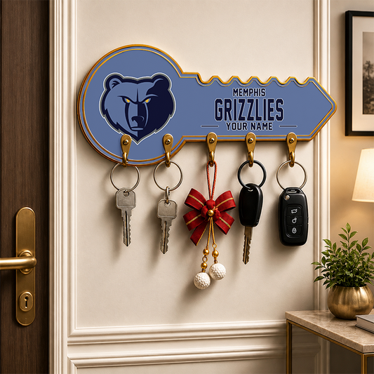 [HOT DEAL] NEW CUSTOMIZED NBA13 MGR MEMPHIS GRIZZLIES WALL KEY HOLDER FOR HOME