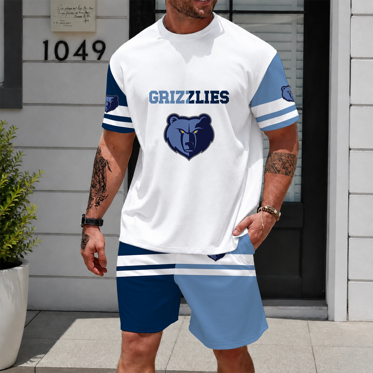 [HOT DEAL] NEW CUSTOMIZED NBA13 MGR MEMPHIS GRIZZLIES UNISEX T-SHIRT & SHORTS SET