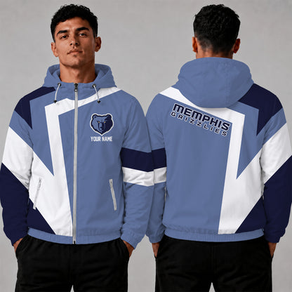 [HOT DEAL] NEW CUSTOMIZED NBA13 MGR MEMPHIS GRIZZLIES WINDBREAKER JACKET