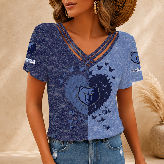 [HOT DEAL] NEW CUSTOMIZED NBA13 MGR MEMPHIS GRIZZLIES V-NECK SHIRT