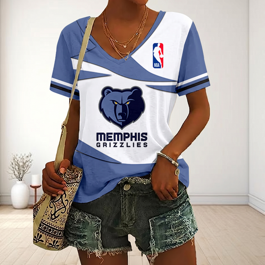 [HOT DEAL] NEW CUSTOMIZED NBA13 MGR MEMPHIS GRIZZLIES V-NECK FEMALE SHIRT