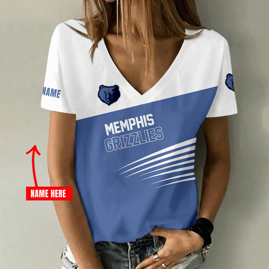 [HOT DEAL] NEW CUSTOMIZED NBA13 MGR MEMPHIS GRIZZLIES V-NECK FEMALE SHIRT