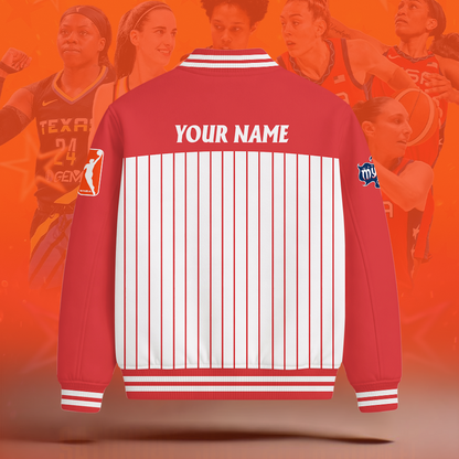 [FAN FAVORITE] NEW CUSTOMIZED WNBA13 WSM WASHINGTON MYSTICS BASEBALL JACKET
