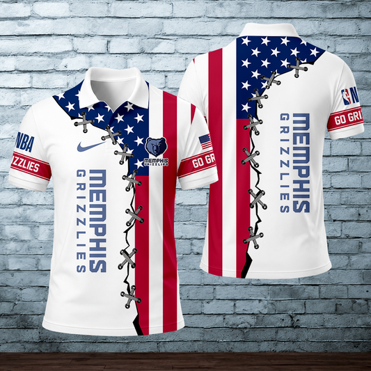 [HOT DEAL] NEW CUSTOMIZED NBA13 MGR MEMPHIS GRIZZLIES POLO SHIRT
