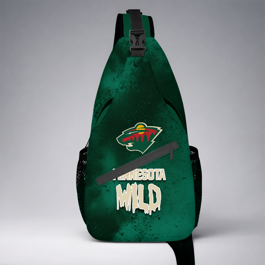[SUPER SALE] NEW CUSTOMIZED NHL13 MNW MINNESOTA WILD SLING BAG