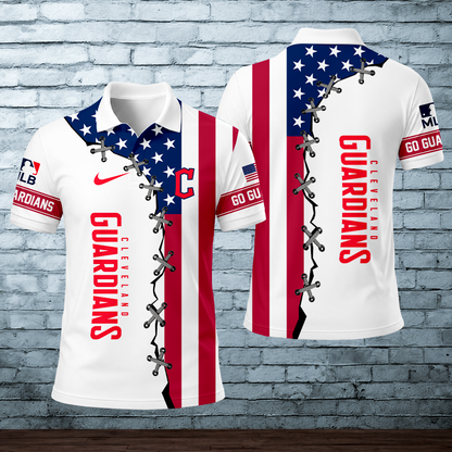 [FLASH SALE] NEW CUSTOMIZED MLB13 CGS CLEVELAND GUARDIANS POLO SHIRT
