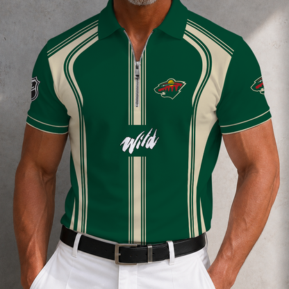 [SUPER SALE] NEW CUSTOMIZED NHL13 MNW MINNESOTA WILD POLO SHIRT