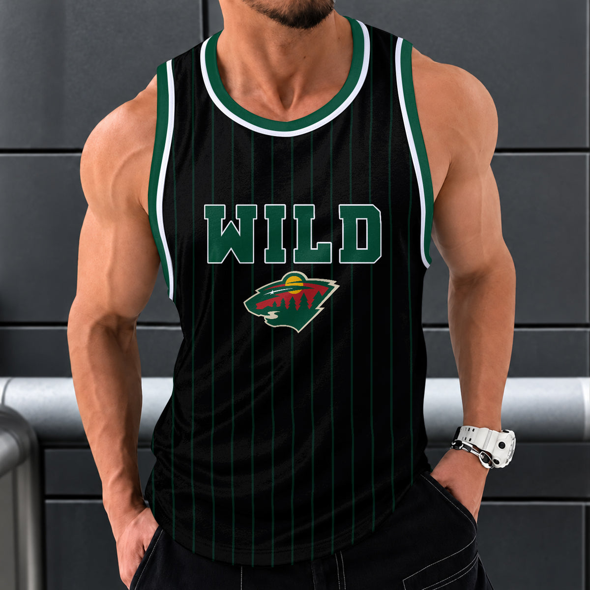 [SUPER SALE] NEW CUSTOMIZED NHL13 MNW MINNESOTA WILD UNISEX TANK TOP
