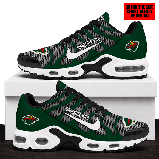 [SUPER SALE] NEW CUSTOMIZED NHL13 MNW MINNESOTA WILD AIR MAX PLUS SNEAKERS