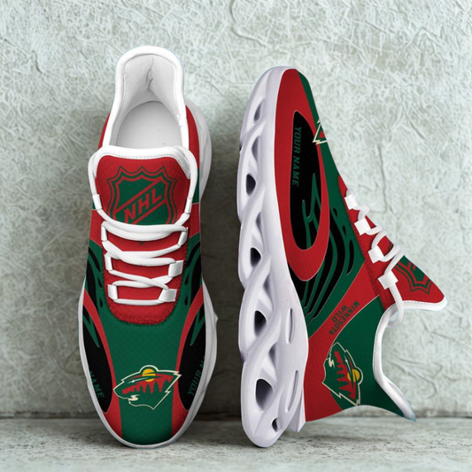 [SUPER SALE ] NEW CUSTOMIZED NHL13 MNW MINNESOTA WILD MAX SOUL SHOES