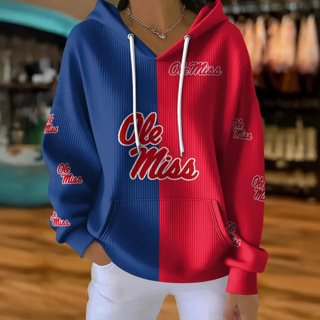 [FAN FAVORITE] NEW CUSTOMIZED NCAA CWS13 OMR OLE MISS REBELS RIBBED HOODIE & SWEATSHIRT