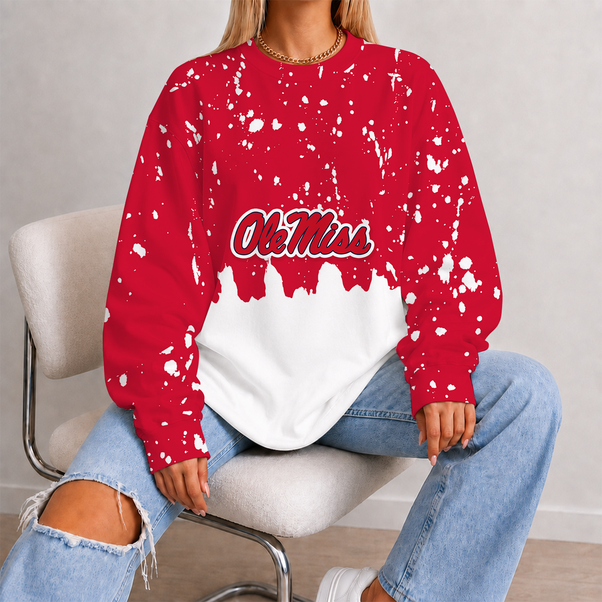 [FAN FAVORITE] NEW CUSTOMIZED NCAA CWS13 OMR OLE MISS REBELS UNISEX SWEATSHIRT