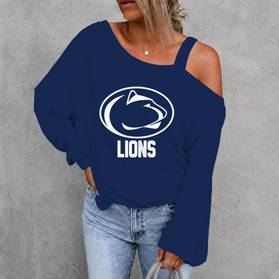 [FAN FAVORITE] NEW CUSTOMIZED NCAA MFF13 PNL PENN STATE NITTANY LIONS DROP SHOULDER SWEATSHIRT