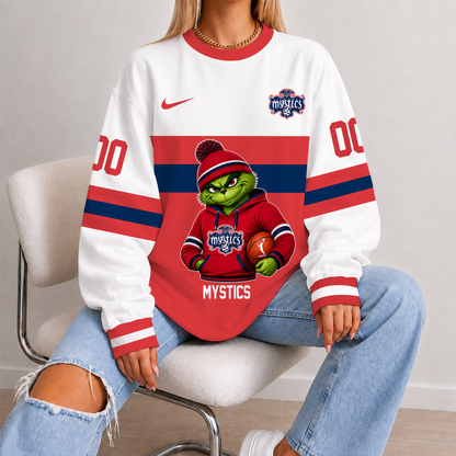 [FAN FAVORITE] NEW CUSTOMIZED WNBA13 WSM WASHINGTON MYSTICS UNISEX SWEATSHIRT