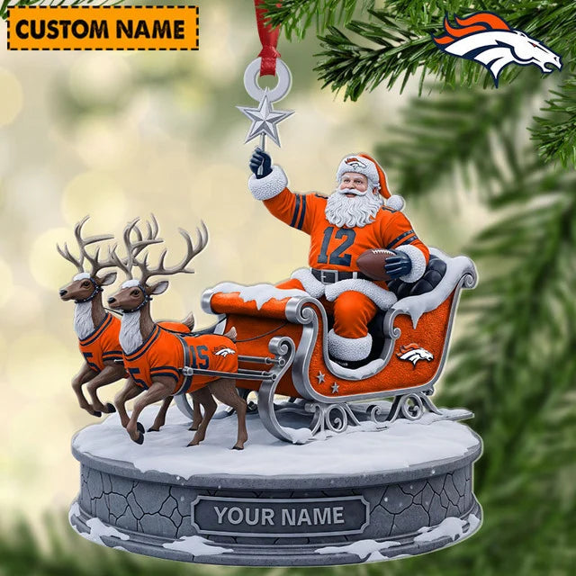[SPECIAL OFFER] NEW CUSTOMIZED NFL13 DVB DENVER BRONCOS CHRISTMAS ACRYLIC ORNAMENT