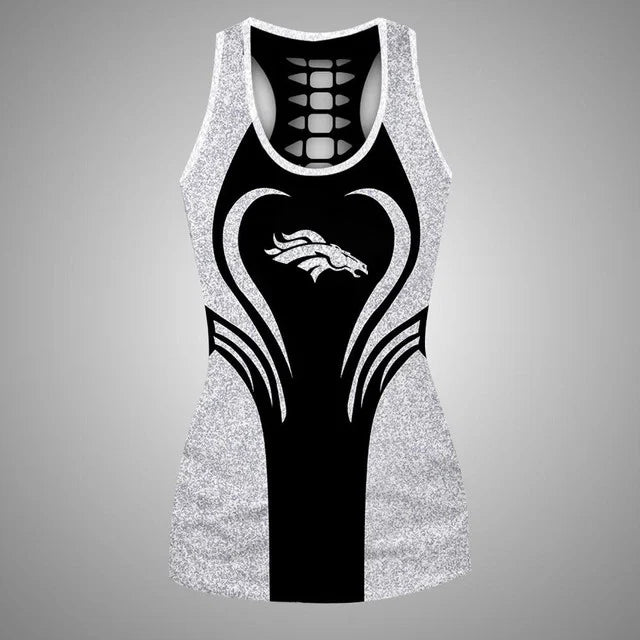 [SPECIAL OFFER] NEW CUSTOMIZED NFL13 DVB DENVER BRONCOS HOLLOW TANK TOP & LEGGINGS SET