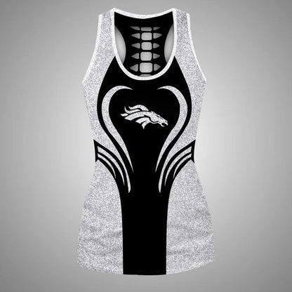 [SPECIAL OFFER] NEW CUSTOMIZED NFL13 DVB DENVER BRONCOS HOLLOW TANK TOP & LEGGINGS SET