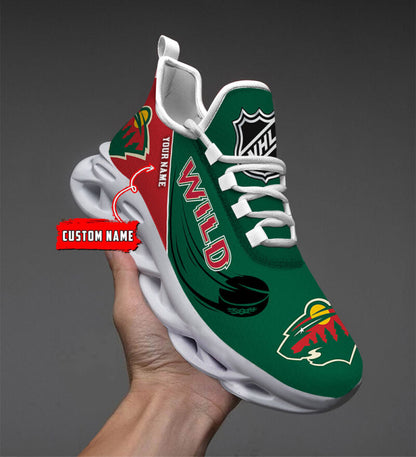 [SUPER SALE] NEW CUSTOMIZED NHL13 MNW MINNESOTA WILD CLUNKY SNEAKERS