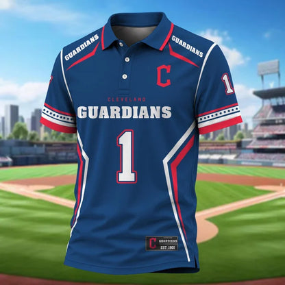 [FLASH SALE] NEW CUSTOMIZED MLB13 CGS CLEVELAND GUARDIANS POLO SHIRT