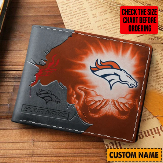 [SPECIAL OFFER] NEW CUSTOMIZED NFL13 DVB DENVER BRONCOS LEATHER WALLET