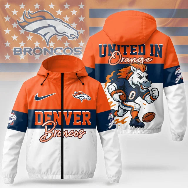 [SPECIAL OFFER] NEW CUSTOMIZED NFL13 DVB DENVER BRONCOS WINDBREAKER JACKET