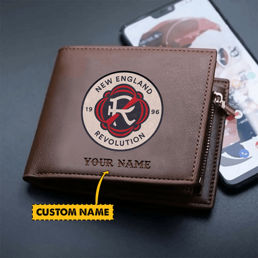 POPULAR NOW - NEW CUSTOMIZED MLS13 NER NE REVOLUTION LEATHER WALLET