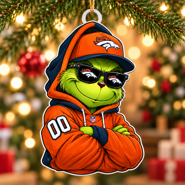 [SPECIAL OFFER] NEW CUSTOMIZED NFL13 DVB DENVER BRONCOS CHRISTMAS ACRYLIC ORNAMENT