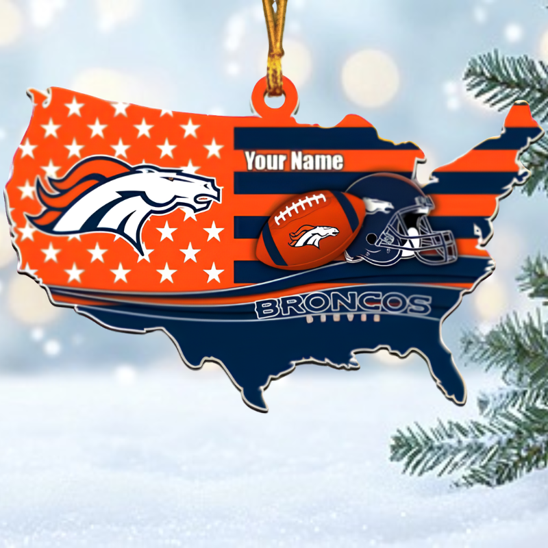 [SPECIAL OFFER] NEW CUSTOMIZED NFL13 DVB DENVER BRONCOS CHRISTMAS ACRYLIC ORNAMENT