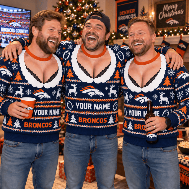 [SPECIAL OFFER] NEW CUSTOMIZED NFL13 DVB DENVER BRONCOS FUNNY CHRISTMAS UNISEX SWEATSHIRT