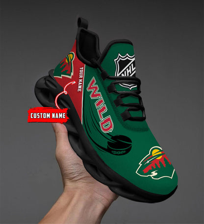 [SUPER SALE] NEW CUSTOMIZED NHL13 MNW MINNESOTA WILD CLUNKY SNEAKERS
