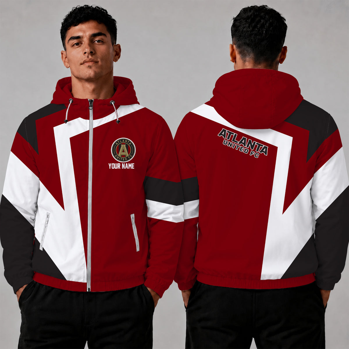 [FAN EXCLUSIVE] NEW CUSTOMIZED MLS14 ALU ATLANTA UNITED FC WINDBREAKER JACKET
