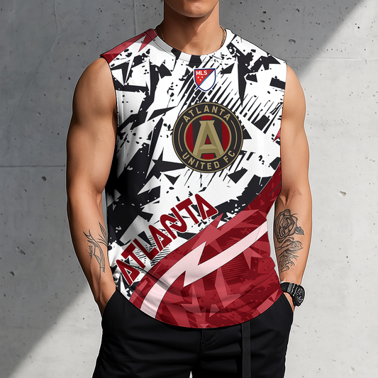 POPULAR NOW - NEW CUSTOMIZED MLS14 ALU ATLANTA UNITED FC TANK TOP & GYM SHIRT