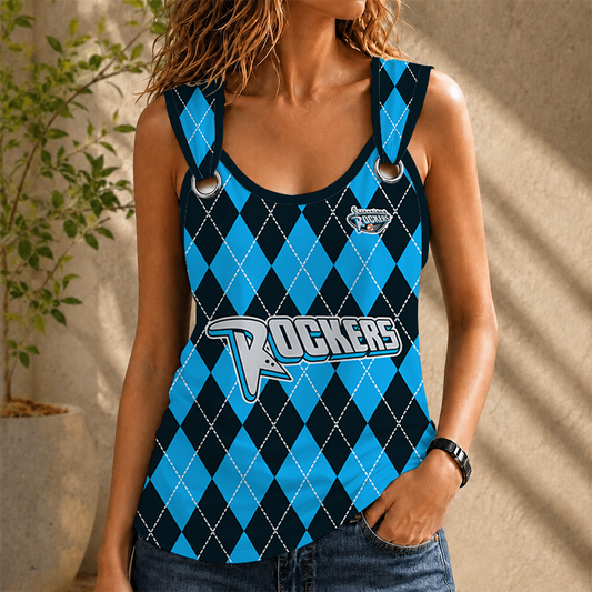 [FAN FAVORITE] NEW CUSTOMIZED WNBA14 CLR CLEVELAND ROCKERS O-RING SHOULDER TANK TOP