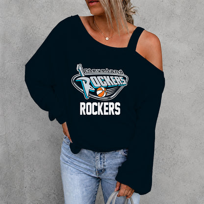 [FAN FAVORITE] NEW CUSTOMIZED WNBA14 CLR CLEVELAND ROCKERS WOMEN'S OFF-SHOULDER LONG SLEEVE SHIRT