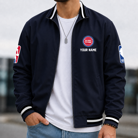 [HOT DEAL] NEW CUSTOMIZED NBA14 DPI DETROIT PISTONS MULTICOLOR MEN'S CASUAL JACKET