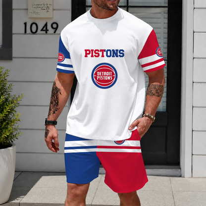 [HOT DEAL] NEW CUSTOMIZED NBA14 DPI DETROIT PISTONS UNISEX T-SHIRT & SHORTS SET