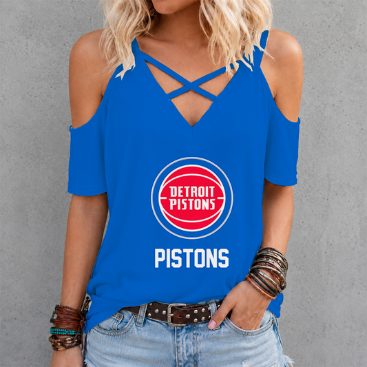 [HOT DEAL] NEW CUSTOMIZED NBA14 DPI DETROIT PISTONS CRISS CROSS V-NECK TOP